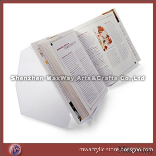 White Durable Slant Acrylic Book Display Holder/Stand
